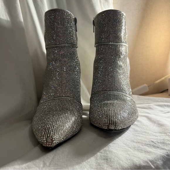 Silver Glitter Ankle Boots - Picture 4 of 4
